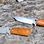 Custom Handcrafted Fixed Blade Knife with Chittum Burl Handle